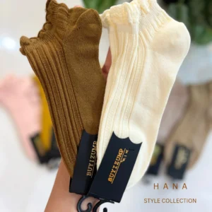 جوراب مچی سوپرپنبه لب دالبری زنانه در دو رنگ شیری و قهوه ای- اکسسوری دخترانه