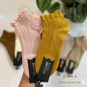 جوراب مچی سوپرپنبه لب دالبری زنانه در دو رنگ صورتی و زرد- اکسسوری زنانه