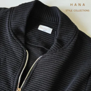 سوییشرت مشکی بافت ترک کبریتی دخترانه با جزییات یقه- لباس زنانه