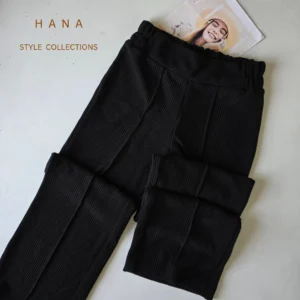 شلوار مشکی بافت کبریتی دخترانه- لباس دخترانه