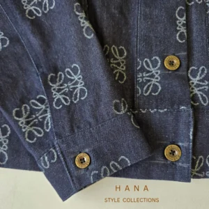 کت جین آبی طرحدار زنانه با طرح لووه جزییات آستین- لباس دخترانه پاییزه