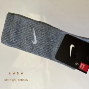 جوراب طوسی ملانژ ساق بلند نایکی زنانه و مردانه مناسب استایل ورزشی- لباس زنانه