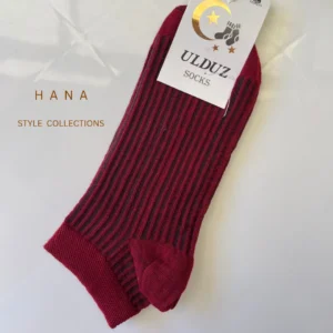 جوراب زرشکی مچی سوپرنخ کبریتی دخترونه- لباس زنانه