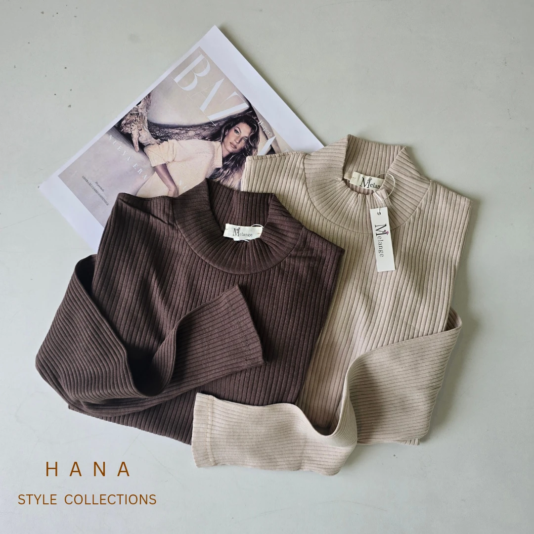 بلوز آستین بلند یقه ایستاده کبریتی زنانه در دو رنگ کرم و قهوه ای - لباس دخترانه شیک