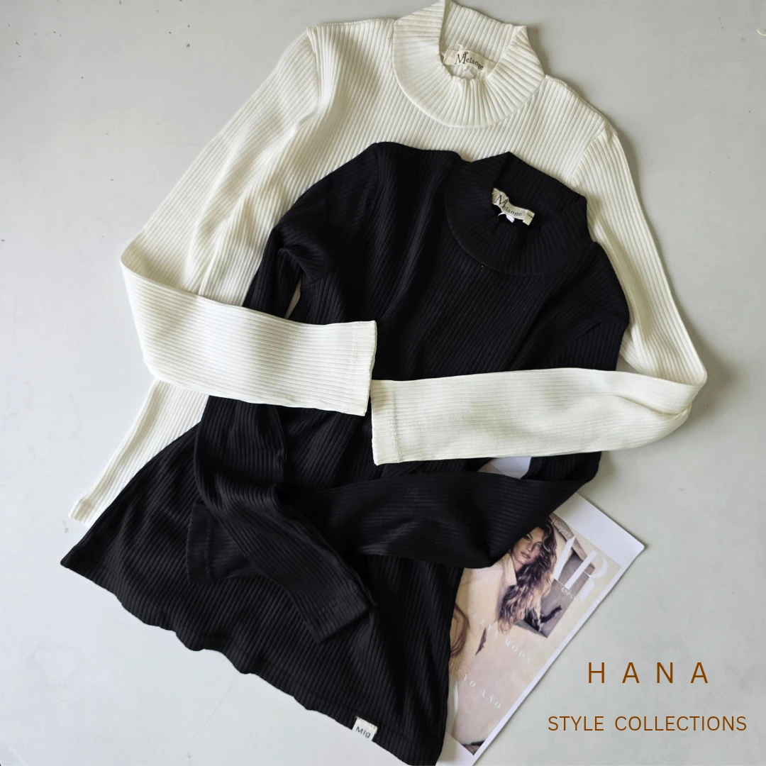 بلوز یقه ایستاده کبریتی دخترانه در دو رنگ سفید و مشکی برای پاییز - لباس زنانه پاییزه