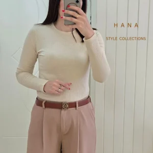 بلوز کرم یقه ایستاده کبریتی دخترانه برای استایل روزمره- لباس زنانه شیک