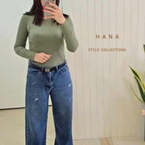 تنخور بلوز سبز یقه گرد کبریتی دخترانه- لباس زنانه