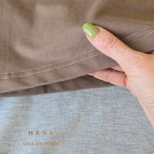 شلوار بگ زنانه گلکسی پنبه ملانژ با جزییات جنس، لباس دخترانه