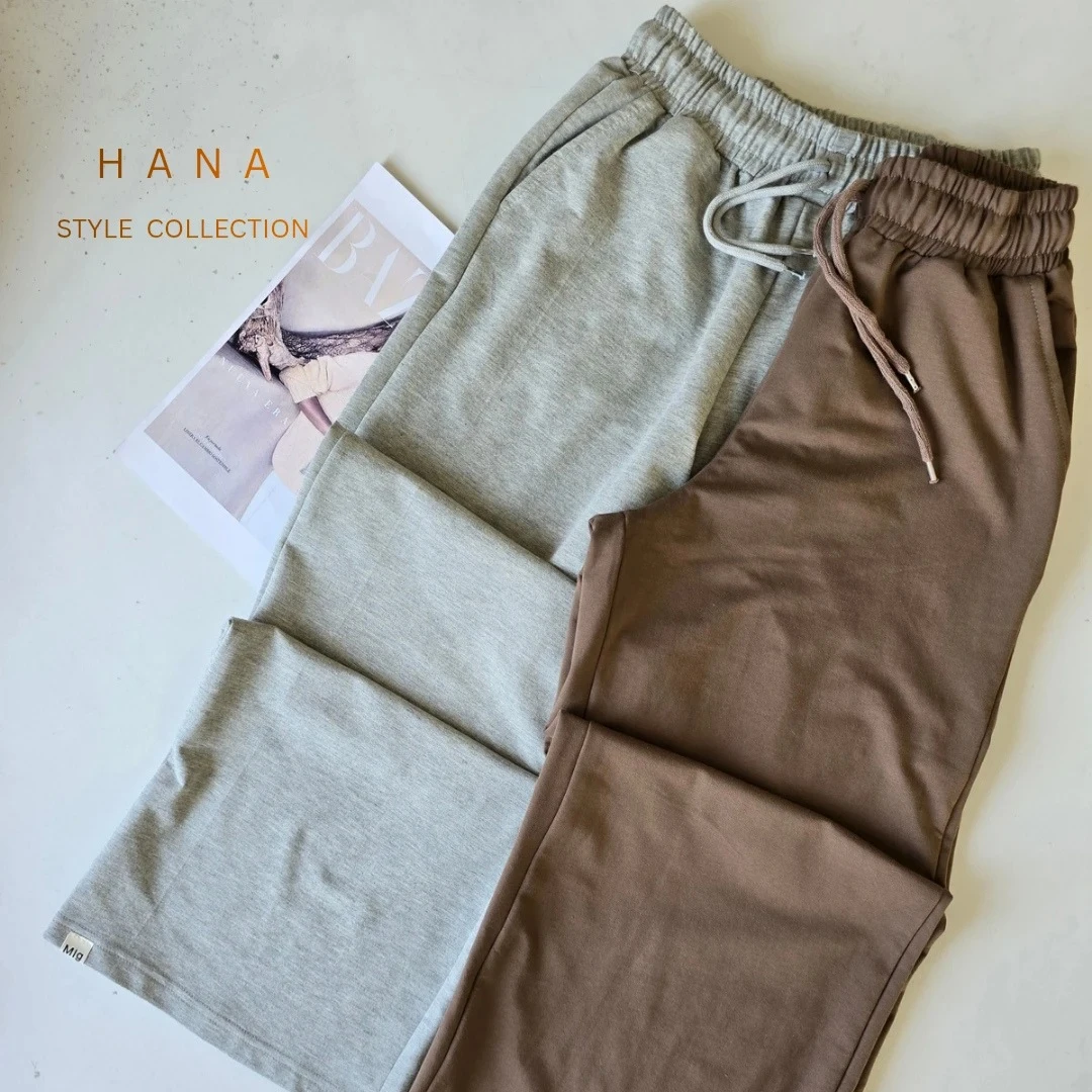 شلوار بگ دورس زنانه ملانژ با رنگبندی طوسی روشن و نسکافه ای، لباس دخترانه