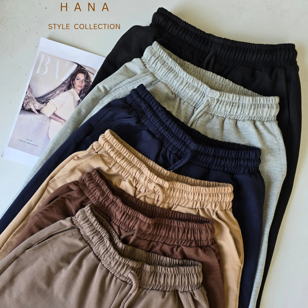 شلوار بگ گلکسی پنبه دخترانه ملانژ با رنگبندی نود و کلاسیک و جزییات کمر، لباس زنانه