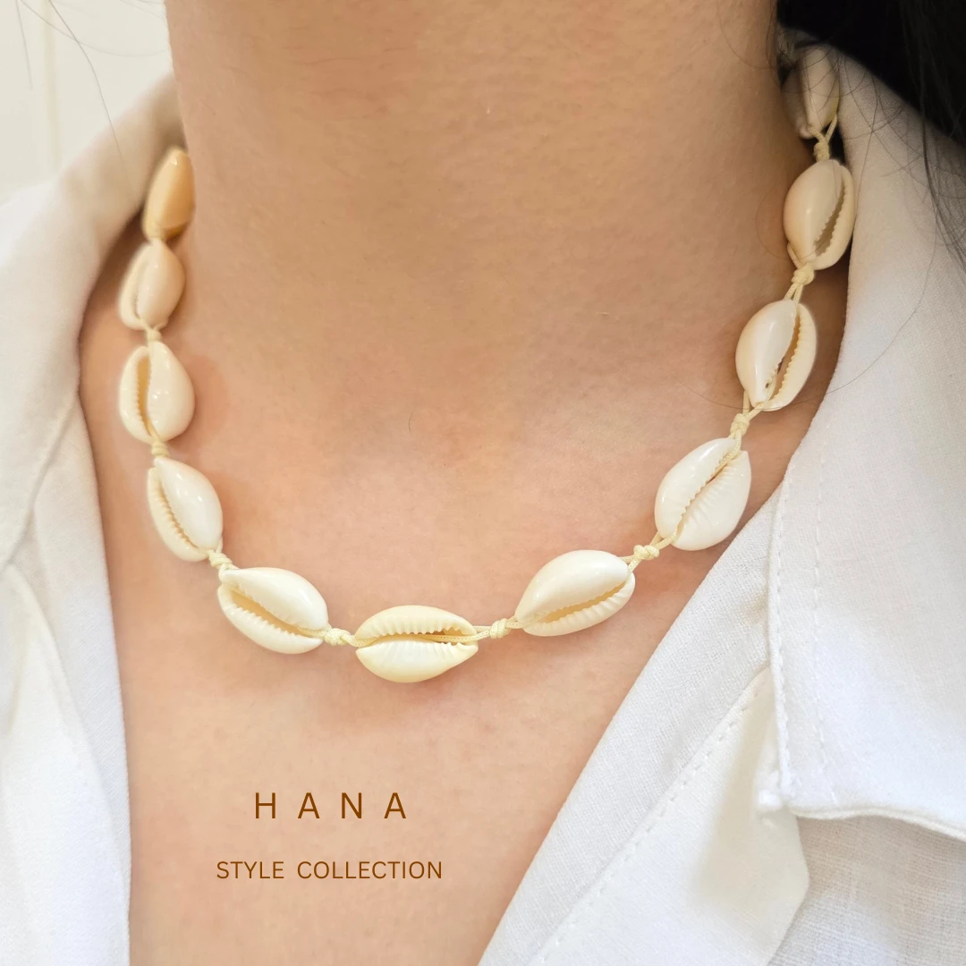 گردنبند زنانه تمام صدف، اکسسوری دخترانه شیک