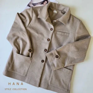 کت فوتر زنانه آستردار رنگ کرم مناسب استایل شیک و رسمی، لباس دخترانه شیک