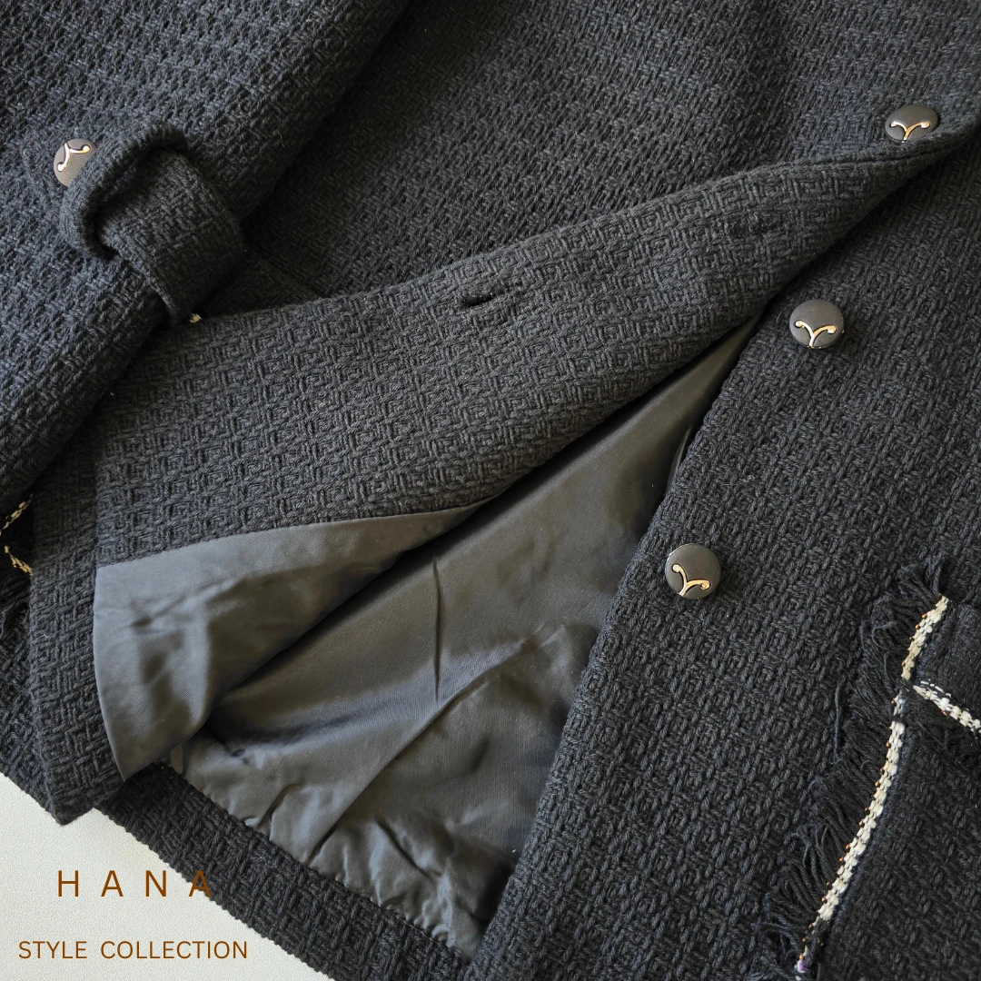 تنخور کت مشکی دخترانه از جنس بافت ترک مناسب استایل شیک و رسمی با جزییات آستر، لباس زنانه شیک