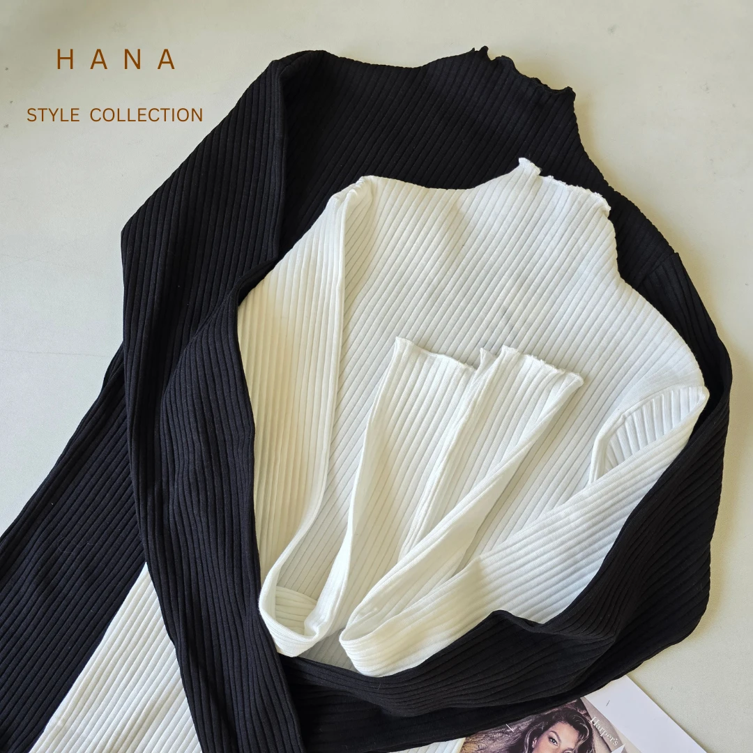 بلوز زنانه کبریتی یقه ایستاده ژوله در دو رنگ سفید و مشکی، لباس دخترانه