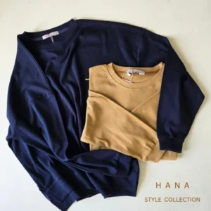 بلوز آستین بلند پاییزی زنانه در دو رنگ سورمه ای و نسکافه ای، لباس دخترانه شیک