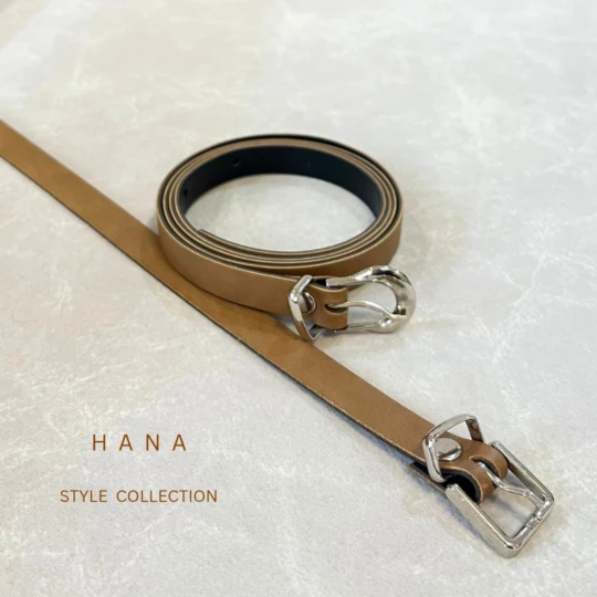 کمربند بیسیک زنانه تسمه 1.5 سانت نسکافه ای- اکسسوری دخترانه شیک