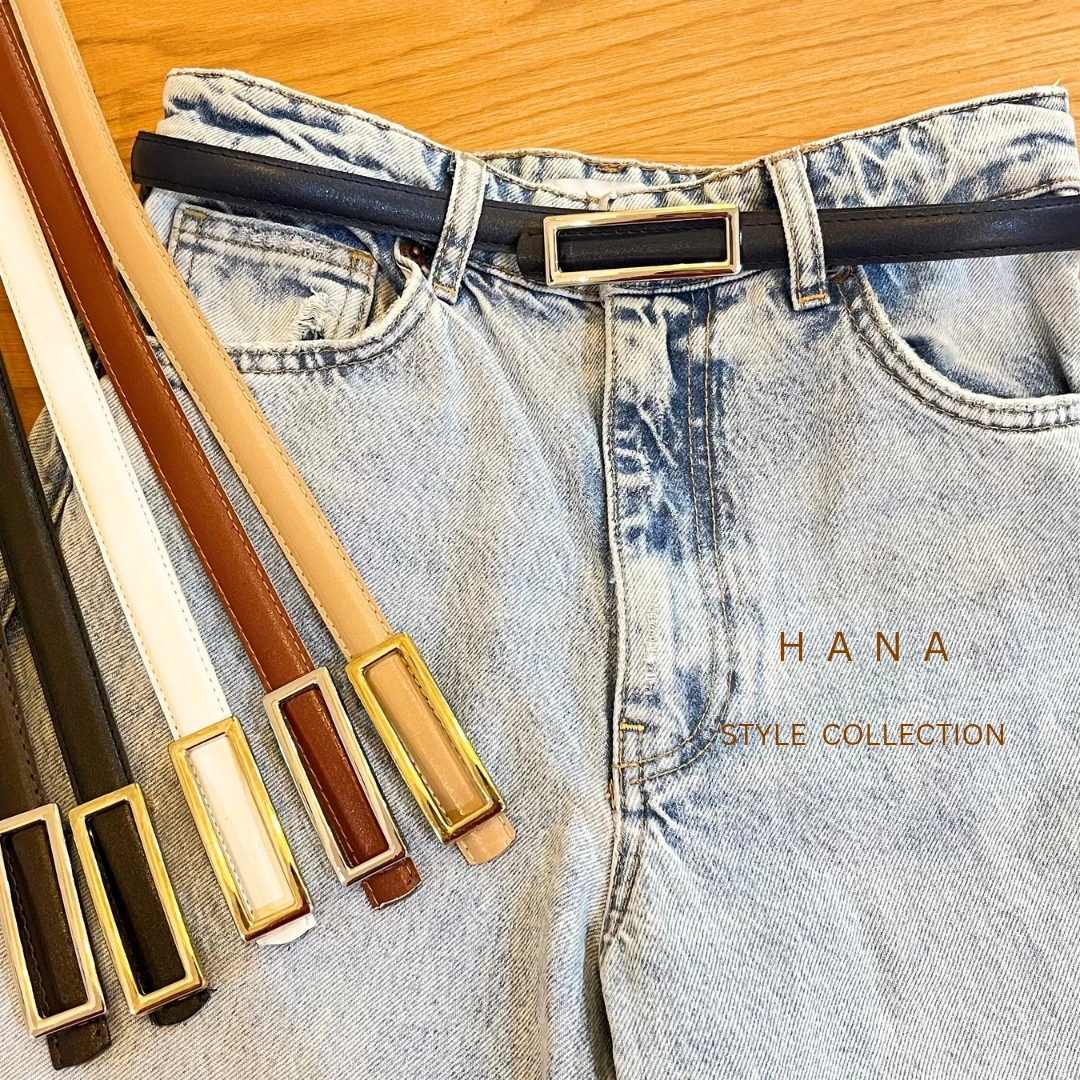 تنخور کمربندی زنانه سگک مستطیل- اکسسوری شیک دخترانه