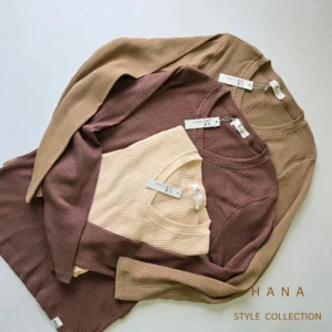 بلوز یقه هفت کبریتی زنانه در سه رنگ نسکافه ای، قهوه ای و کرم- لباس دخترانه شیک