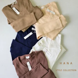 بلوز یقه هفت کبریتی زنانه در رنگبندی نود- لباس دخترانه شیک