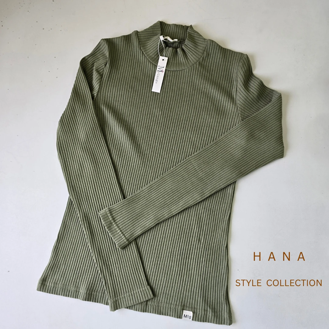 بلوز یقه ایستاده کبریتی دخترانه رنگ سبز زیتونی روشن مناسب فصل پاییز- لباس زنانه