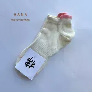 جوراب مچی ساده لبه دار زنانه جنس سوپرپنبه رنگ سفید- اکسسوری دخترانه